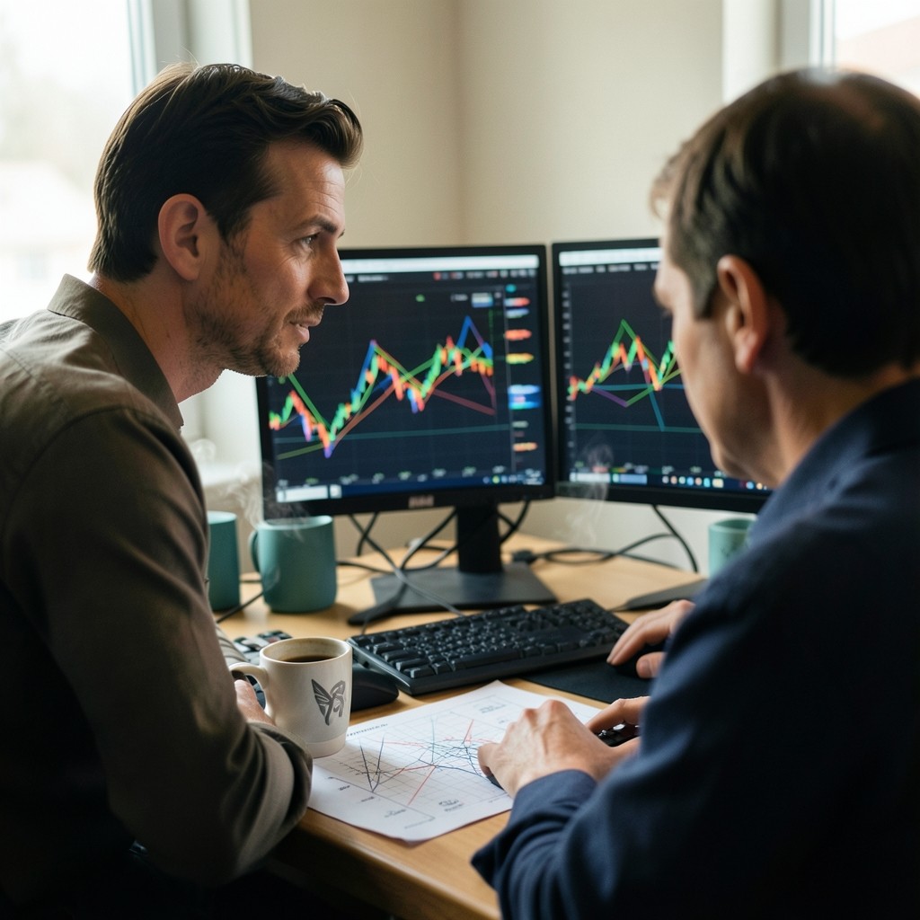 One-on-one chart mentoring between instructor and trader